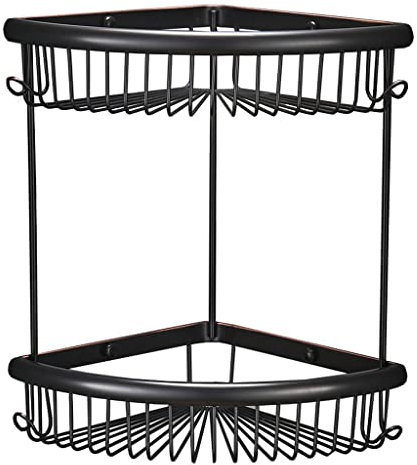 VIRAZE All Brass Double Shelf Mesh Basket Badezimmer Badezimmer Corner Blue Double Scallop Triangular Basket Corner Shelf Shelf Shelf