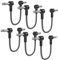 MOSWAG Guitar Pedal Patch Cables 6 pack, 6 Inch guitar Effect Pedal Instrument Cable 1/4 Inch Right Angle Plugs Flat Guitar Patch Cables for Variety pedals, Amplifiers, Audio Equipment