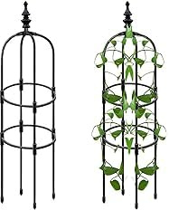 Garden Plant Obelisk 2024 Tower Obelisk Garden Trellis Obelisks for Climbing Plants Metal Rose Tower Vine Supports Garden Obelisks for Climbing Vines & Flowers (H: 120cm,D: 20cm)