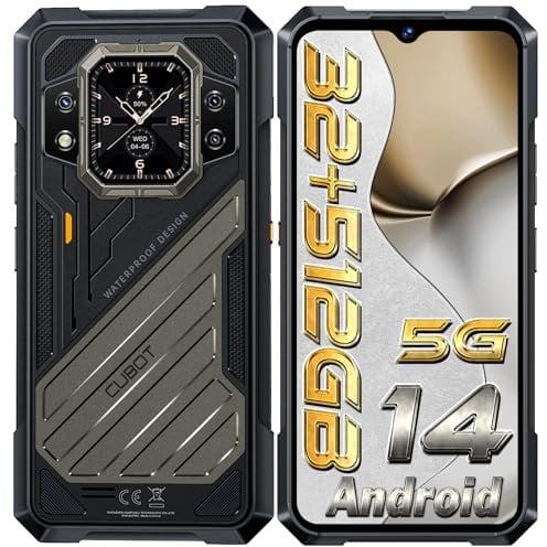 CUBOT Kingkong X(2024) 5G Movil Resistente - 32(16+16)GB+512GB Android 14 Movil Irrompible, 10200mAh/33W Teléfono Movil Todoterreno, 6.58'' FHD+1.85 Pantalla Trasera,100MP/5G Dual SIM/IP68/WIFI 6/NFC