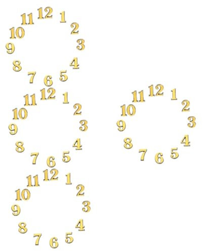 Gadpiparty 20 Sets Kreative Wanduhr Wanduhr Teile Für Uhr Glocke Ziffer Für Uhr DIY Digitaluhr DIY Uhr Ziffern Zubehör Reparatur Von Uhren Arabische