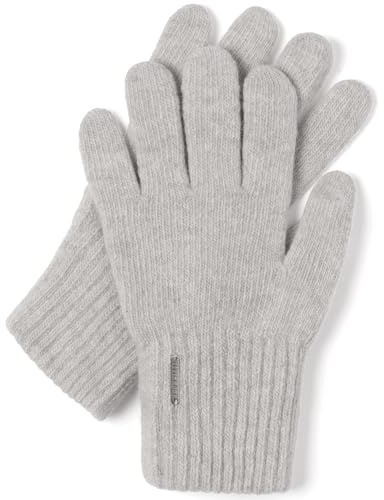 VIVISENCE Damen Winter Handschuhe Mit Klassische Breitem Strickbündchen Gemütlich Stilvolle Hergestellt Aus Warmes Und Weiches Wollgarn Perfekt Für Kalte Wintertage Herbst Modell 7201