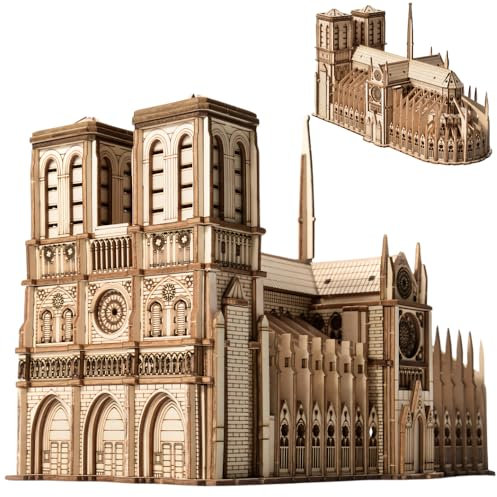 little story Holz Puzzle pädagogisch Modell 3D Set Do Self Für Kinder Erwachsene Geschenk… (Notre Dame)