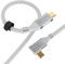 HOTUTUKI USB 4 Right Angle Cable 3.3ft (240W, 40Gbps, 8K Video) Compatible With White Thunderbolt 4, USB-C High Speed Data Transfer 90 Degree