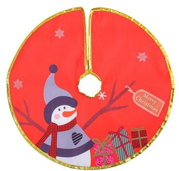 JSGHGDF Elegante copribase per albero di Natale con finiture dorate, copertura per albero di Natale