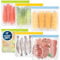 roonoo 6 Pack Dishwasher Safe Reusable Gallon Freezer Bags Food Storage Bags, Extra Thick Leakproof Silicone & Plastic Free Ziplock Bags for Meal Prep, Fruits, Sandwich, Snack, Travel Items