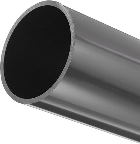 MACHSWON PVC Pipe 67.8mm ID 75mm OD 200mm Length Round Plastic Rigid Tubing High Impact for Drain Pipe Cable Sleeve(Dark Grey)
