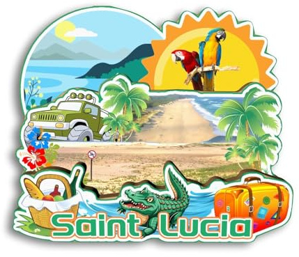 Quwsne Refrigerator Magnet Saint Lucia South Africa Fridge Magnet City Travel Souvenirs Tourist Gifts 3D Classic Landmarks Handmade Crafts Home Decoration -2941