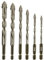 Lot de 4/6 forets excentriques à quatre cannelures en dents de scie, foret excentrique à quatre bords, foret excentrique pour céramique, carrelage, verre, marbre, béton, tête inclinée haute dureté,