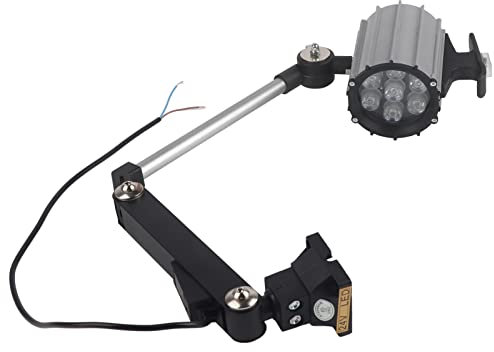 LED Lathe Work Light, Long Arm Machine Work Light Adjustable Shop Tool Lamp Multipurpose Worklight with Screw Fixation for Lathe Work Bench Sewing Machine 7W 24V