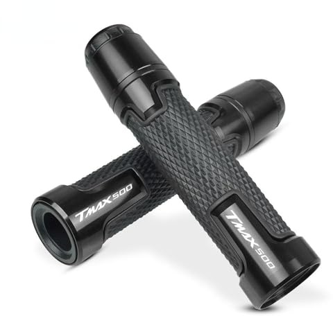 Moto Accessori CNC 7/8 ''22mm Per TMAX500 T-max 500 TMAX 500 Anti-Skid Scooter Maniglia Estremità Manopole Bar Mano Manubrio(Nero)