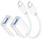 Adaptador USB C a USB,[paquete de 2] Cable adaptador OTG USB C,adaptador tipo C a USB 3.0 OTG compatible con iPhone 16 Pro Max/15 Pro Max,iPad Pro,MacBook Pro/Air,Galaxy S24/S23/S22 Ultra,Huawei P70