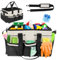 BlyeMichdi Cleaning Caddy Bag with Handle,Cleaning Organiser with Detachable Divider,Multifunctional Cleaning Supplies Tote Bag for Cleaning Products, Cleaners & Housekeepers,40x23.5x27.5 cm (White)