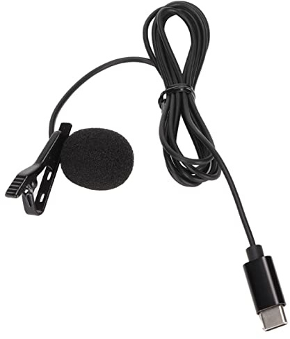 Keenso Karaoke -Registrierung, Typ C Lavalier -Kragen Mikrofon für Webunterricht Vielseitig, 1 Paket