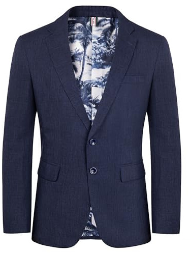 PJ PAUL JONES Men's Casual Blazers Lightweight Suit Jackets 2 Buttons Sport Coat L Navy Blue