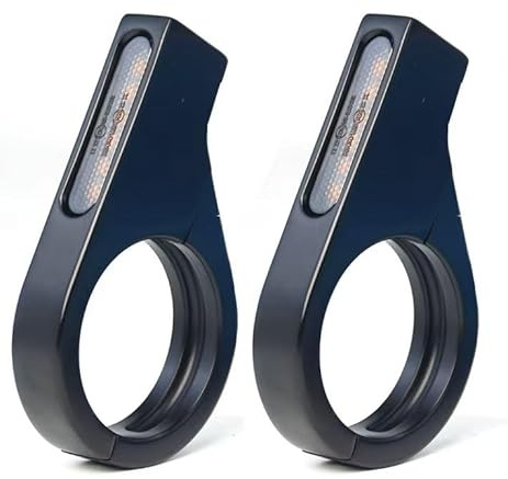 Frecce a Led in Alluminio da Forcella con Ø 39-41 Compatibili con Moto Custom Café Racer Bobber