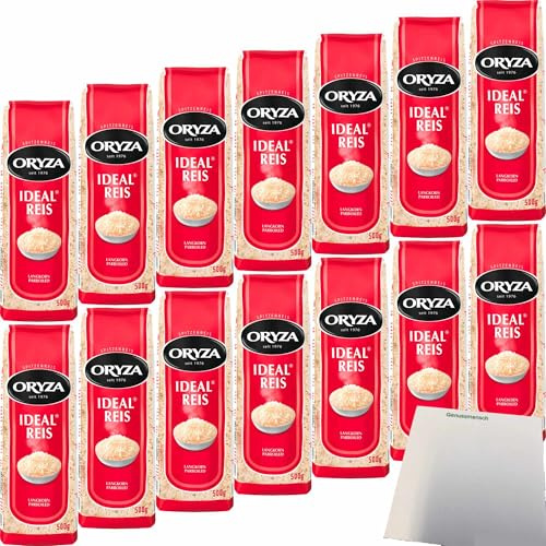 usy Bundle für Oryza Ideal Reis Langkorn Parboiled 14er Pack (14x500g Beutel) + usy Block