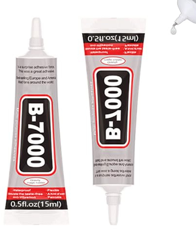 B-7000 Craft Glue For Jewelry Making, Clear Multi-Function Rhinestone Glue Bedazzling Glue, B-7000 Super Glue For Jewelry Making, Shoes, Fabric, Cell Phones 15ml×2