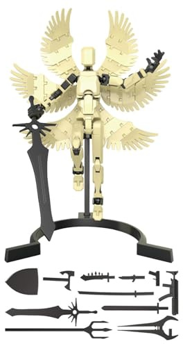 3D Print Action Figure – ABS 6.69x1.1x5.63in | 3D Printed Movable Assembly Figure | Decorative Multifunctional Articulated Robot Toy With Multiple Joints For Kids, Collectors, DIY Assembly, Home Displ