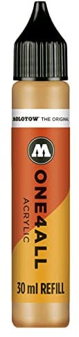 Molotow ONE4ALL Refill Acryl, Farbe 208 ocker braun hell 30 ml, Nachfülltinte für Permanentmarker