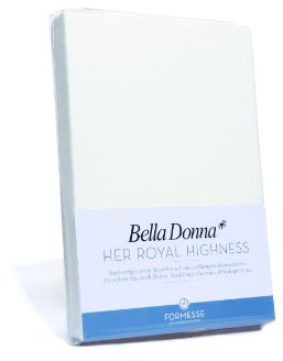 Formesse – Bella Donna Jersey. Edles Jersey-Spannbettlaken 200x220-200x240 cm - bis 30cm Höhe - 97% Baumwollzwirn, 3% Elastan, Aloe Vera und Arganöl/Spannbetttuch aus Deutschland - Hellgrau