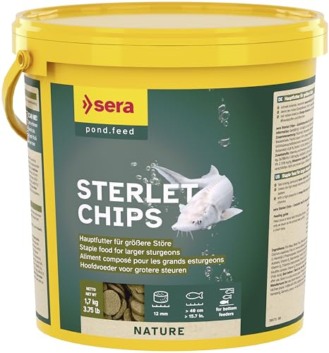 sera Stör Chips Nature XXL 3,8 Ltr. (1,7 kg) - Das natürliche Hauptfutter für größere Störe