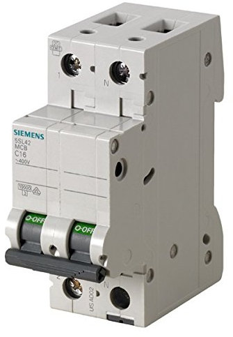 Siemens 5sl4 – Interruttore Magnetotermico 10 KA curva della D 1 Polo + Neutral 8 a 70 mm