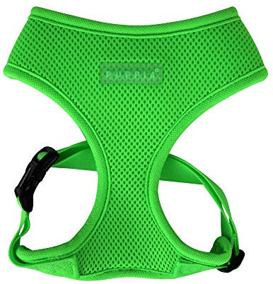 Puppia Hundegeschirr in Neonfarben - Hochwertig und Komfortabel - Auch als Welpengeschirr verwendbar Puppia PAPA-AC1325 Geschirr, Neon Soft, M, grün
