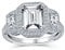 Personalisieren Nachlass Vintage Art Deco Stil 3Ct Aaa Cz Halo Rechteck Smaragd Schliff Erklärung Verlobungsring Für Frauen Cz Baguette Seite Steine .925 Sterling Silber Anpassbar