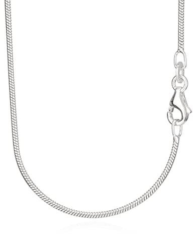 NKlaus véritable argent massif 925 Collier serpent en argent 50cm 1,20mm 5,8gr 5728