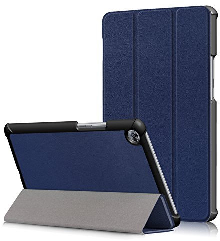 Cover Compatibile con Huawei MediaPad M5 8.4 pollici Tablet, Supporto Case Custodia Protettiva in Pelle con Funzione di Auto Sonno/Sveglia, Blu scuro