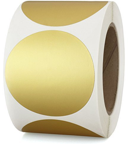 ChromaLabel - Klebepunkte zur Kennzeichnung - farbig - 7,6 cm (3“) Durchmesser - 500 Stück pro Rolle - Metallic-Goldfarben