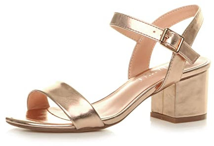 AJVANI low mid block heel ankle strap party casual strappy sandals size 8 41