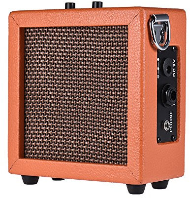 Amplificador de ukelele para bajo de guitarra con batería de alta sensibilidad, 3 W, 9 V, con control de tono de volumen