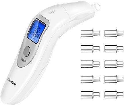 EEK-Brand Ketone Meter, Portable Digital Ketone Breath Analyzer, KetogenicTester (White, 10pcs Mouthpieces)