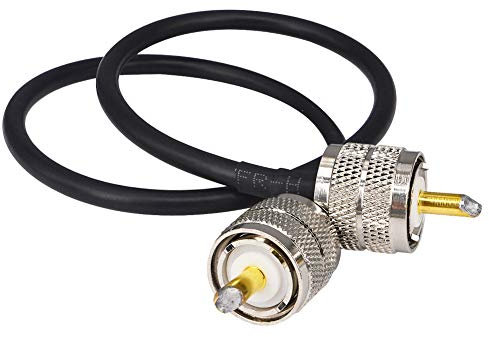 YILIANDUO Walkie Talkie Portatile Radio Adattatore UHF PL259 Maschio a UHF PL259 Maschio Bassa Perdita RG58 50cm Coassiale Prolunga Cavo per Radio HAM e CB, Analizzatore Antenna, Carico Fittizio