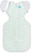 Love To Dream Übergang Pucksack, Baby Schlafsack, Medium (6-8,5kg), ideal für moderate Temperaturen 20-24°C, Arme hoch, zweiweg-Reißverschluss für einfaches Windelwechseln, abzippbare Flügel, Mintgrün