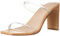 The Drop Damen Avery Square Toe Two Strap High Heeled Sandalen - Transparent - Gr. 39 EU