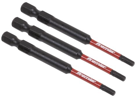 Sealey 3pc 75mm Hex 3mm Impact Power Tool Bit Set - AK8261