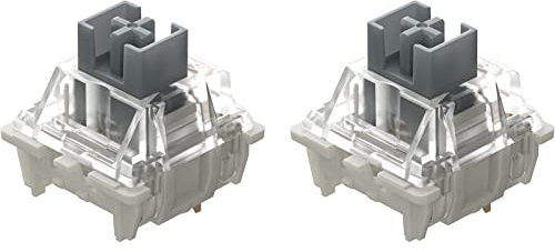 DRAOZA Gateron Silber Pro Schalter 3-poliger vorgeschmierter RGB Staubschalter kompatibel mit MX Computerspielmaschinentastatur (72 Silber)