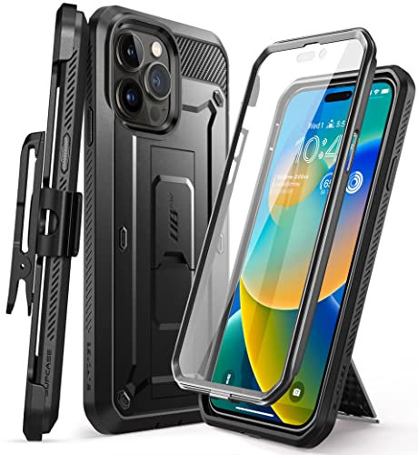 SupCase Outdoor Hülle für iPhone 14 Pro Max (6.7) Handyhülle 360 Grad Case Bumper Schutzhülle Cover [Unicorn Beetle Pro] mit Displayschutz 2022 Ausgabe (Schwarz)
