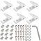 Staffa angolare 45 gradi Staffa Angolare in Alluminio 6pcs Staffa Angolare per Profili in Alluminio 3030 Profilo in Alluminio Accessori Angolari Connettore di Riparazione