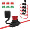 AUKENIEN Porta Fusibili 10 12 14 16 AWG Portafusibili In Line Impermeabile Portafusibile 12V con 30A 40A Standard Media Lame Fusibile Auto per Moto Barca Camion Camper SUV (10 Pezzi)