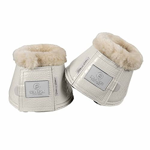 Eskadron Hufglocken Croco FauxFur Platinum 22 pearlgrey M