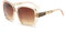 JM Bifokale Lese-Sonnenbrille, übergroße Sonnenleser-Gläser für Frauen UV-Schutz im Freien Braun +2.5
