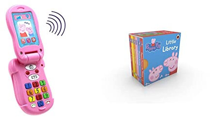 Peppa Pig PP06 Peppa's Flip & Learn Toy Phone for Kids-Interactive Learning & Child Development, Colours & Number Recognition and Communication, 3+ Years, Single, Multi Little Library