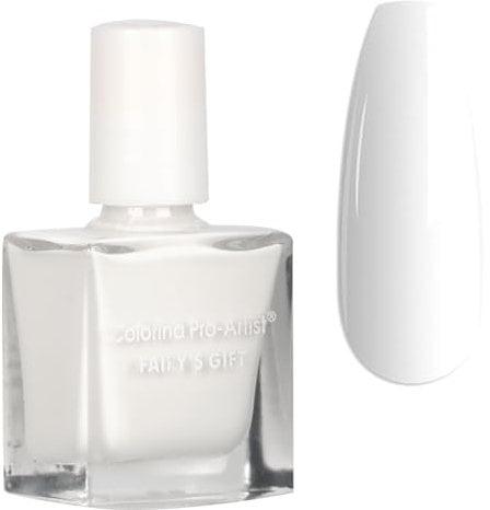 White Nail Polish - Pure White Nail Vanish - Quick Drying & Long Lasting Breathable Nail Polish - Milky White Oil-Based Formula Nail Polish - No UV Needed, DIY Nail Art Home Women Teens Girl