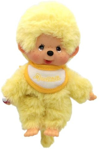 Junge Gelb | 13 cm | Monchhichi Color Puppe | mit gelbem Lätzchen