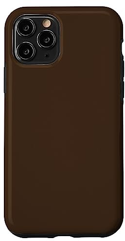 iPhone 11 Pro Case, Dark Brown Phone Cover For Phone, Plain Brown Phone Case