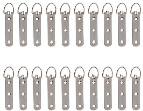 Dnyta 20 ganci per cornici con 3 fori ad anello a D, resistenti, per appendere quadri a casa, ufficio, quadri, cornici, decorazioni, opere d'arte